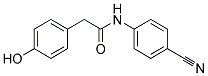 N-(4-CYANO-PHENYL)-2-(4-HYDROXY-PHENYL)-ACETAMIDE Struktur