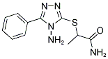 2-[(4-AMINO-5-PHENYL-4H-1,2,4-TRIAZOL-3-YL)SULFANYL]PROPANAMIDE Struktur