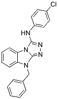 (9-BENZYL-9H-BENZO[4,5]IMIDAZO[2,1-C][1,2,4]TRIAZOL-3-YL)-(4-CHLORO-PHENYL)-AMINE Struktur