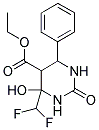 ETHYL 4-(DIFLUOROMETHYL)-4-HYDROXY-2-OXO-6-PHENYLHEXAHYDROPYRIMIDINE-5-CARBOXYLATE Struktur