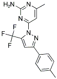 4-METHYL-6-[3-(4-METHYLPHENYL)-5-(TRIFLUOROMETHYL)-1H-PYRAZOL-1-YL]PYRIMIDIN-2-AMINE Struktur