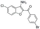 (3-AMINO-5-CHLORO-BENZOFURAN-2-YL)-(4-BROMO-PHENYL)-METHANONE Struktur