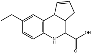 8-ETHYL-3A,4,5,9B-TETRAHYDRO-3H-CYCLOPENTA[C]QUINOLINE-4-CARBOXYLIC ACID Struktur