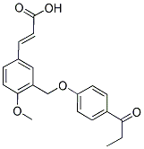 (2E)-3-(4-METHOXY-3-[(4-PROPIONYLPHENOXY)METHYL]PHENYL)-2-PROPENOIC ACID Struktur