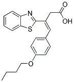 3-BENZOTHIAZOL-2-YL-4-(4-BUTOXY-PHENYL)-BUT-3-ENOIC ACID Struktur