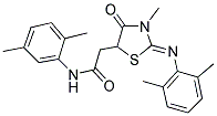 N-(2,5-DIMETHYLPHENYL)-2-{2-[(2,6-DIMETHYLPHENYL)IMINO]-3-METHYL-4-OXO-1,3-THIAZOLIDIN-5-YL}ACETAMIDE Struktur