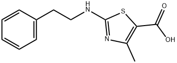 4-METHYL-2-[(2-PHENYLETHYL)AMINO]-1,3-THIAZOLE-5-CARBOXYLIC ACID Struktur