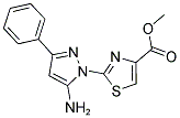 METHYL 2-(5-AMINO-3-PHENYL-1H-PYRAZOL-1-YL)-1,3-THIAZOLE-4-CARBOXYLATE Struktur