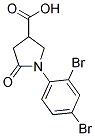 1-(2,4-DIBROMO-PHENYL)-5-OXO-PYRROLIDINE-3-CARBOXYLIC ACID Struktur