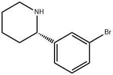 (S)-2-(3-BROMOPHENYL)PIPERIDINE Struktur