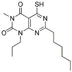 7-HEXYL-5-MERCAPTO-3-METHYL-1-PROPYLPYRIMIDO[4,5-D]PYRIMIDINE-2,4(1H,3H)-DIONE Struktur