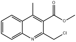 METHYL 2-(CHLOROMETHYL)-4-METHYLQUINOLINE-3-CARBOXYLATE HYDROCHLORIDE Struktur