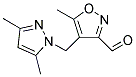 4-[(3,5-DIMETHYL-1H-PYRAZOL-1-YL)METHYL]-5-METHYLISOXAZOLE-3-CARBALDEHYDE Struktur