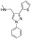 N-METHYL-N-[(1-PHENYL-3-THIEN-2-YL-1H-PYRAZOL-4-YL)METHYL]AMINE Struktur