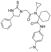 1-(N-CYCLOPROPYL-2-(4-PHENYL-2-THIOXOIMIDAZOLIDIN-1-YL)ACETAMIDO)-N-(4-(DIMETHYLAMINO)PHENYL)CYCLOHEXANECARBOXAMIDE Struktur