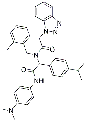 2-(2-(1H-BENZO[D][1,2,3]TRIAZOL-1-YL)-N-(2-METHYLBENZYL)ACETAMIDO)-N-(4-(DIMETHYLAMINO)PHENYL)-2-(4-ISOPROPYLPHENYL)ACETAMIDE Struktur