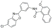 N-[3-(5-CHLORO-1,3-BENZOXAZOL-2-YL)PHENYL]-2-METHOXY-1-NAPHTHAMIDE Struktur