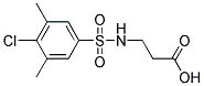 3-[[(4-CHLORO-3,5-DIMETHYLPHENYL)SULFONYL]AMINO]PROPANOIC ACID Struktur