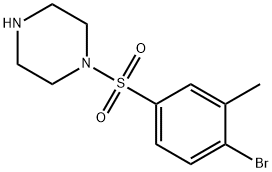 1-[(4-BROMO-3-METHYLPHENYL)SULFONYL]PIPERAZINE Struktur