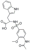 2-(4-ACETYLAMINO-3-METHOXY-BENZENESULFONYLAMINO)-3-(1H-INDOL-3-YL)-PROPIONIC ACID Struktur