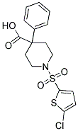 1-[(5-CHLOROTHIEN-2-YL)SULFONYL]-4-PHENYLPIPERIDINE-4-CARBOXYLIC ACID Struktur