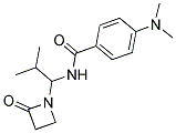 4-(DIMETHYLAMINO)-N-[2-METHYL-1-(2-OXOAZETIDIN-1-YL)PROPYL]BENZAMIDE Struktur