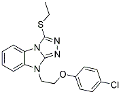 9-[2-(4-CHLORO-PHENOXY)-ETHYL]-3-ETHYLSULFANYL-9H-BENZO[4,5]IMIDAZO[2,1-C][1,2,4]TRIAZOLE Struktur