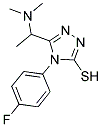 5-[1-(DIMETHYLAMINO)ETHYL]-4-(4-FLUOROPHENYL)-4H-1,2,4-TRIAZOLE-3-THIOL Struktur