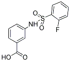 3-(2-FLUOROPHENYLSULFONAMIDO)BENZOIC ACID Struktur