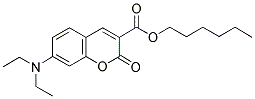 HEXYL 7-(DIETHYLAMINO)COUMARIN-3-CARBOXYLATE Struktur