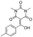 5-[HYDROXY(4-METHYLPHENYL)METHYLENE]-1,3-DIMETHYLPYRIMIDINE-2,4,6(1H,3H,5H)-TRIONE Struktur