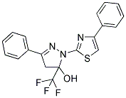 3-PHENYL-1-(4-PHENYL-1,3-THIAZOL-2-YL)-5-(TRIFLUOROMETHYL)-4,5-DIHYDRO-1H-PYRAZOL-5-OL Struktur