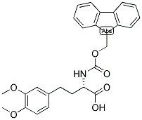 (S)-4-(3,4-DIMETHOXY-PHENYL)-2-(9H-FLUOREN-9-YLMETHOXYCARBONYLAMINO)-BUTYRIC ACID Struktur