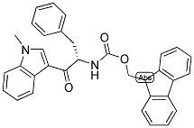 L-1-BENZYL-1-(FMOC-AMINO)-2-(1-METHYL-1H-INDOL-3-YL)-2-OXOETHANE Struktur