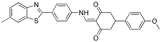 5-(4-METHOXYPHENYL)-2-((4-(6-METHYLBENZO[D]THIAZOL-2-YL)PHENYLAMINO)METHYLENE)CYCLOHEXANE-1,3-DIONE Struktur