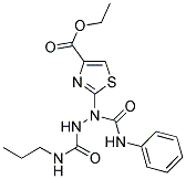 ETHYL 2-{1-(ANILINOCARBONYL)-2-[(PROPYLAMINO)CARBONYL]HYDRAZINO}-1,3-THIAZOLE-4-CARBOXYLATE Struktur