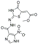 METHYL (2Z)-((2Z)-2-{[(5-NITRO-1H-IMIDAZOL-4-YL)CARBONYL]HYDRAZONO}-4-OXO-1,3-THIAZOLIDIN-5-YLIDENE)ACETATE Struktur