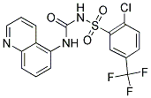 2-CHLORO-N-[(QUINOLIN-5-YLAMINO)CARBONYL]-5-(TRIFLUOROMETHYL)BENZENESULFONAMIDE Struktur