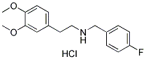 [2-(3,4-DIMETHOXYPHENYL)-ETHYL]-(4-FLUORO-BENZYL)-AMINE HYDROCHLORIDE Struktur