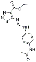 ETHYL 5-[((1E)-{[4-(ACETYLAMINO)PHENYL]AMINO}METHYLENE)AMINO]-1,2,3-THIADIAZOLE-4-CARBOXYLATE Struktur