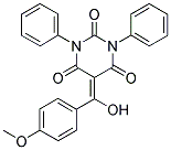 5-[HYDROXY(4-METHOXYPHENYL)METHYLENE]-1,3-DIPHENYLPYRIMIDINE-2,4,6(1H,3H,5H)-TRIONE Struktur