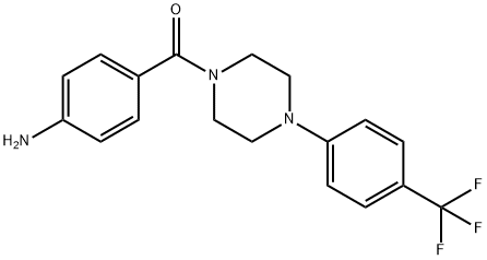 (4-AMINOPHENYL)(4-[4-(TRIFLUOROMETHYL)PHENYL]PIPERAZINO)METHANONE Struktur