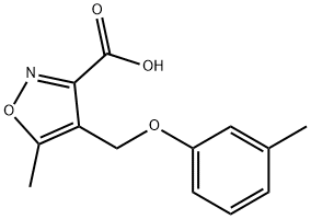 5-METHYL-4-[(3-METHYLPHENOXY)METHYL]ISOXAZOLE-3-CARBOXYLIC ACID Struktur