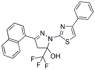 3-(1-NAPHTHYL)-1-(4-PHENYL-1,3-THIAZOL-2-YL)-5-(TRIFLUOROMETHYL)-4,5-DIHYDRO-1H-PYRAZOL-5-OL Struktur