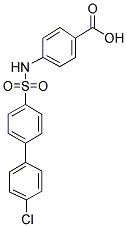 4-([(4'-CHLORO[1,1'-BIPHENYL]-4-YL)SULFONYL]AMINO)BENZOIC ACID Struktur