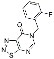 6-(2-FLUOROBENZYL)[1,2,3]THIADIAZOLO[5,4-D]PYRIMIDIN-7(6H)-ONE Struktur