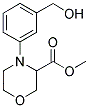 4-(3-HYDROXYMETHYL-PHENYL)-MORPHOLINE-3-CARBOXYLIC ACID METHYL ESTER Struktur