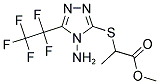 METHYL 2-([4-AMINO-5-(1,1,2,2,2-PENTAFLUOROETHYL)-4H-1,2,4-TRIAZOL-3-YL]SULFANYL)PROPANOATE Struktur