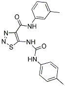 N-(3-METHYLPHENYL)-5-({[(4-METHYLPHENYL)AMINO]CARBONYL}AMINO)-1,2,3-THIADIAZOLE-4-CARBOXAMIDE Struktur