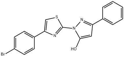 1-[4-(4-BROMOPHENYL)-1,3-THIAZOL-2-YL]-3-PHENYL-1H-PYRAZOL-5-OL Struktur